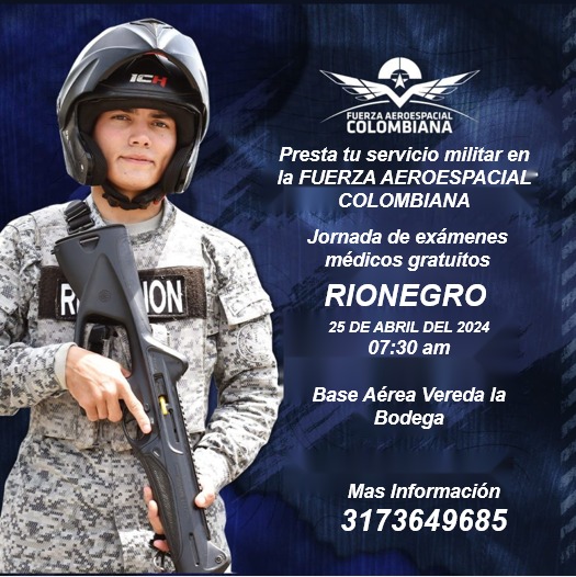 Fuerza Aérea Colombiana abrió convocatoria para prestar servicio militar